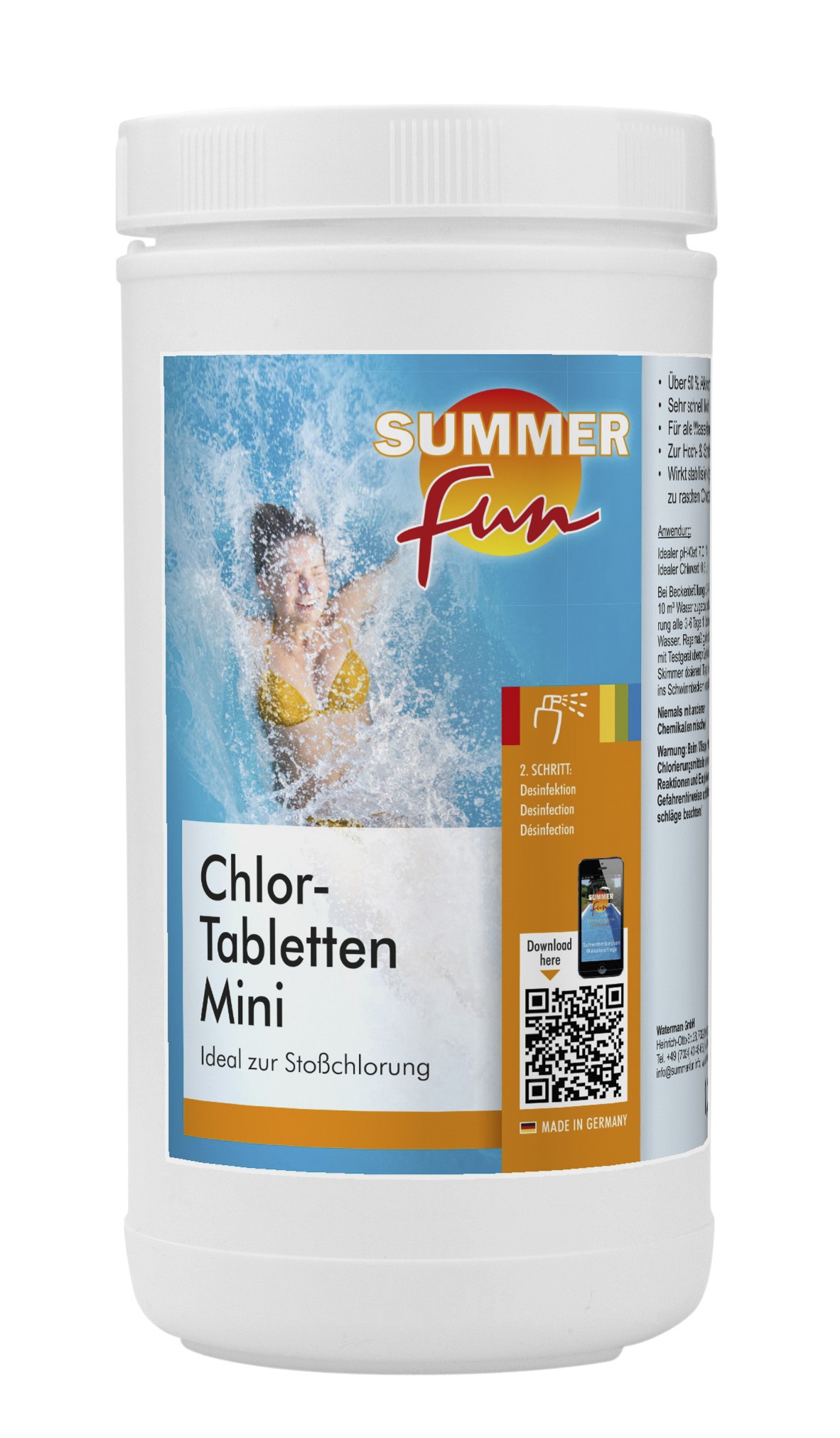 Summer fun Chlortabletten Mini (20 g), 1,2 kg