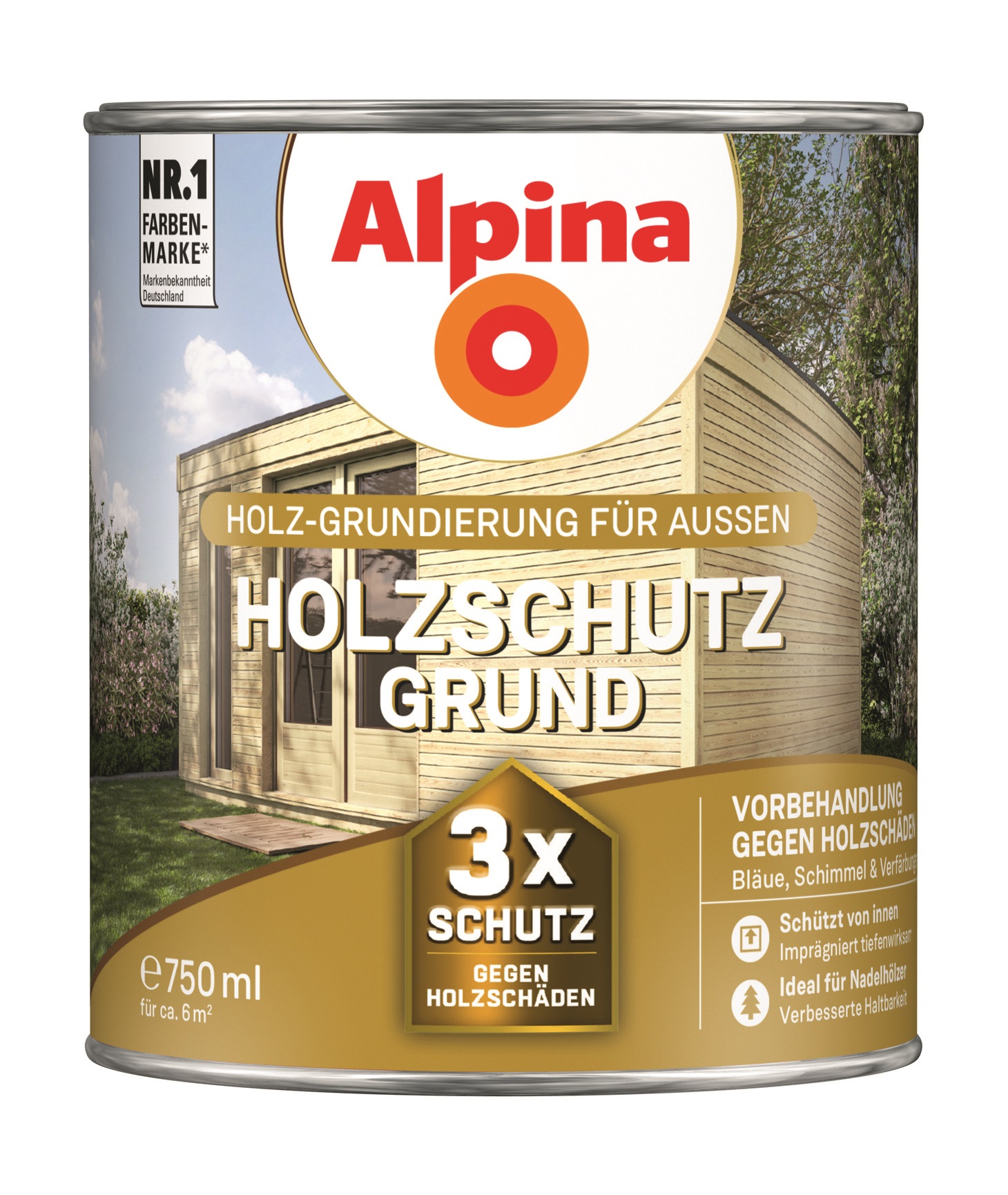 Alpina Holzschutz-Grund - Farblos 750 ml