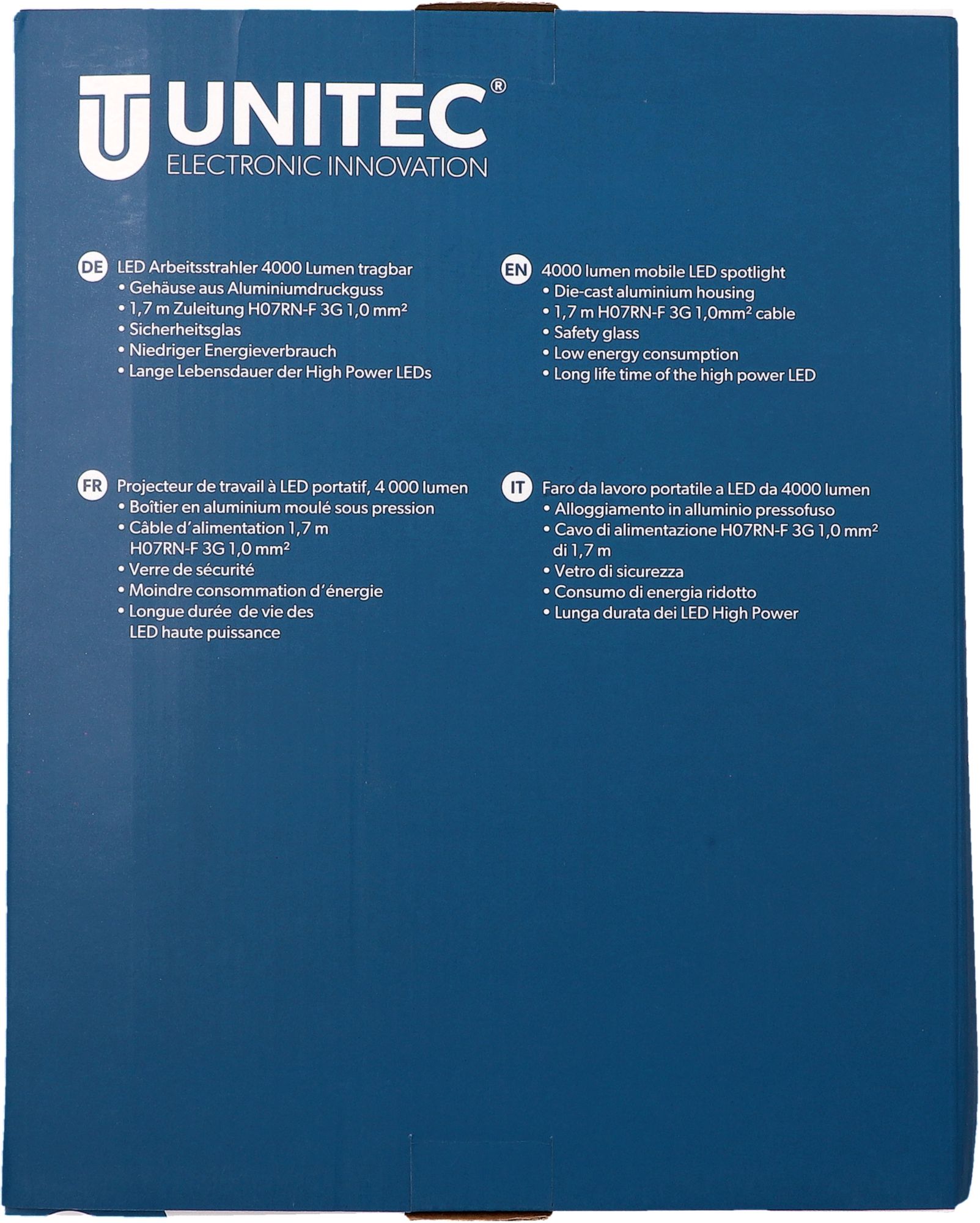 uniTEC LED-Arbeitsstrahler tragbar 50 W,  6500 K, 4000 lm, IP44