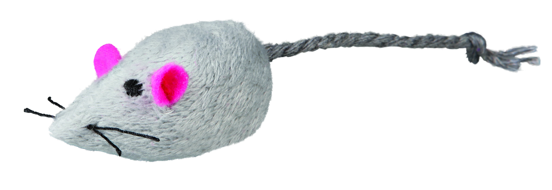 Trixie Plüschmäuse mit Schelle 5 cm, weiß/grau, 2 Stk.