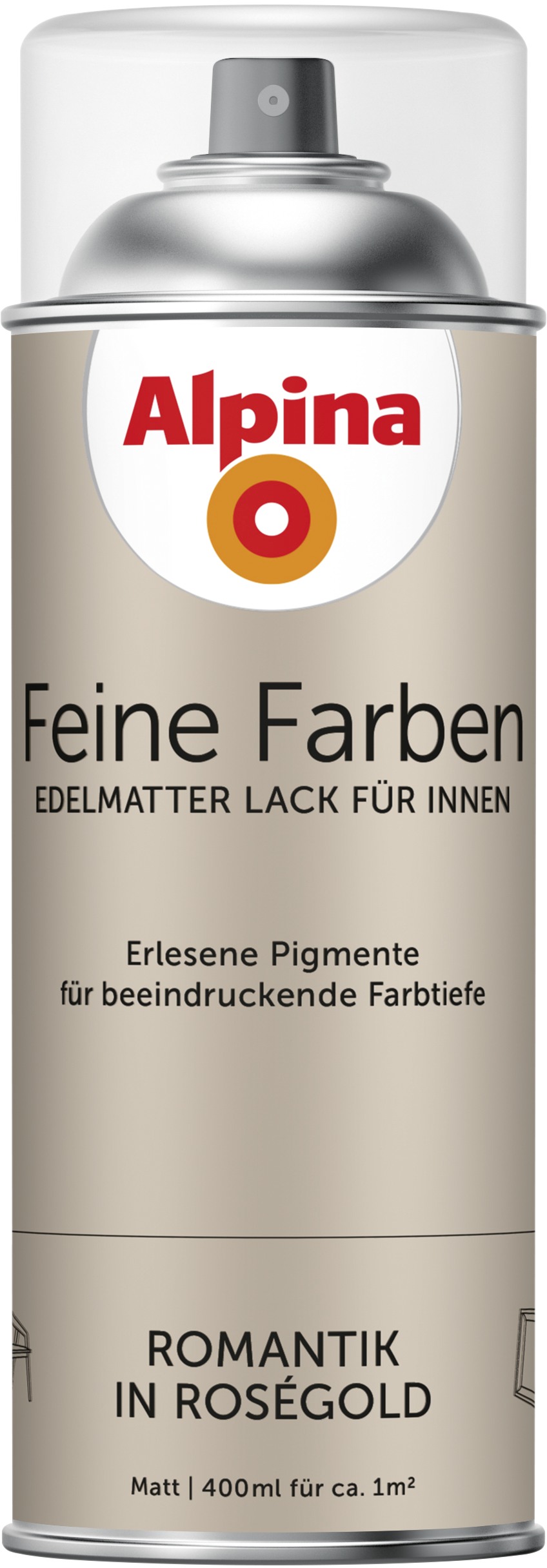 Alpina Feine Farben Sprüh-Lack - Romantik in Roségold, 400 ml