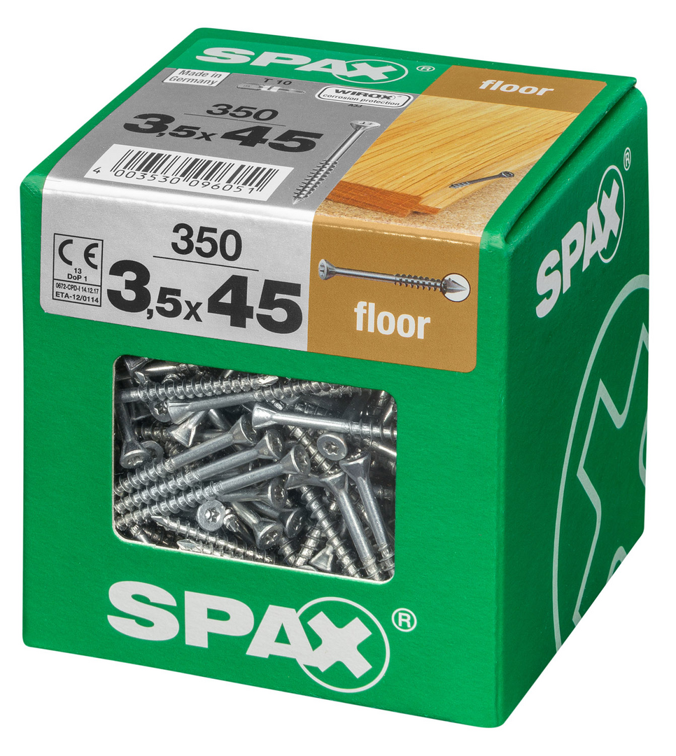 SPAX® Dielenschraube Senkkopf T-STAR plus® Teilgewinde 3,5x45 mm 350 Stück