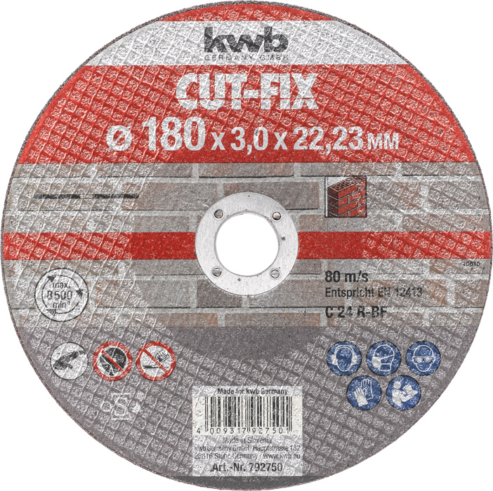 kwb CUT-FIX® Trennscheiben, Steinbearbeitung, ø 180 x 22 mm