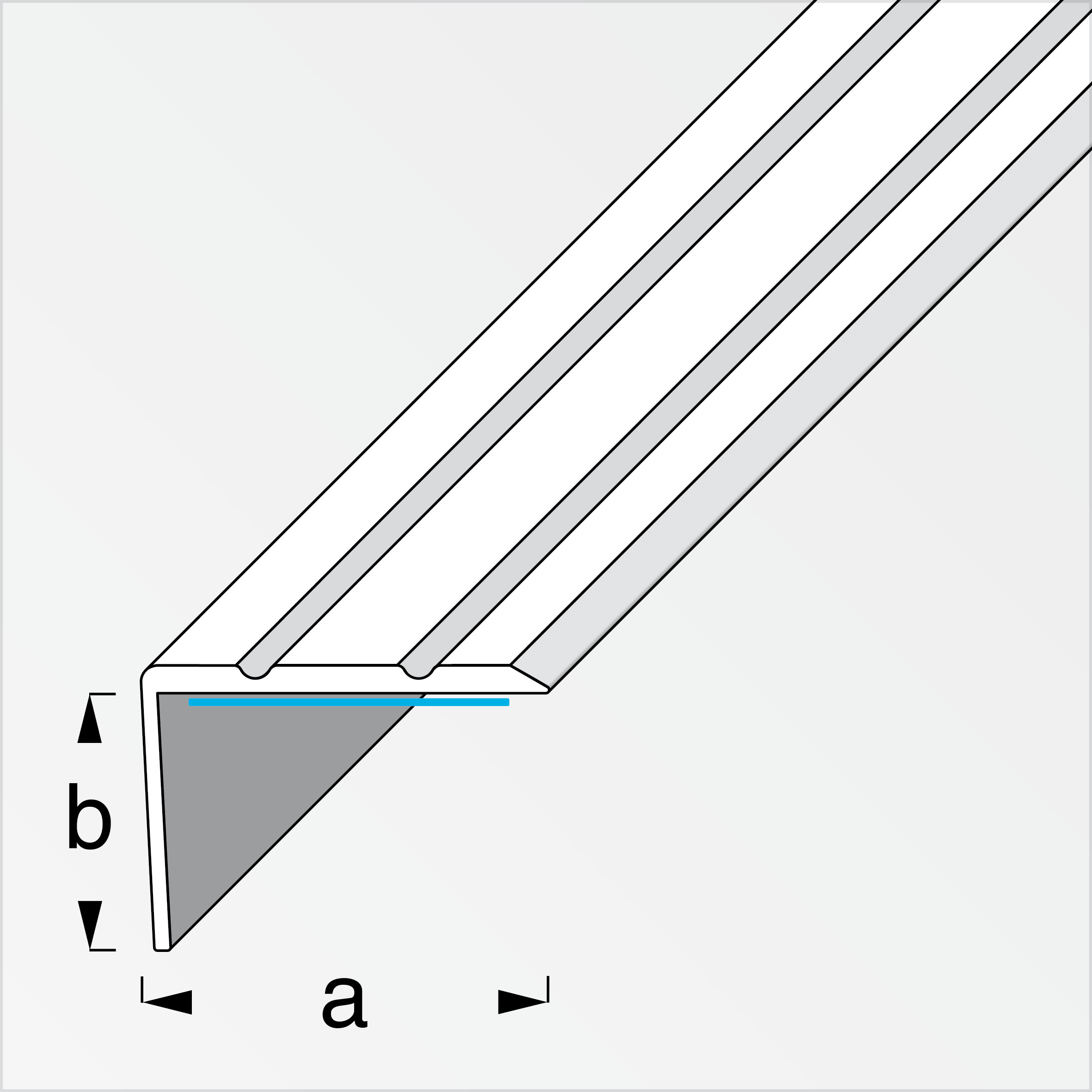 alfer® Winkel-Abschlussprofil selbstklebend, Alu eloxiert, Titan 1 m, 25 × 8 mm