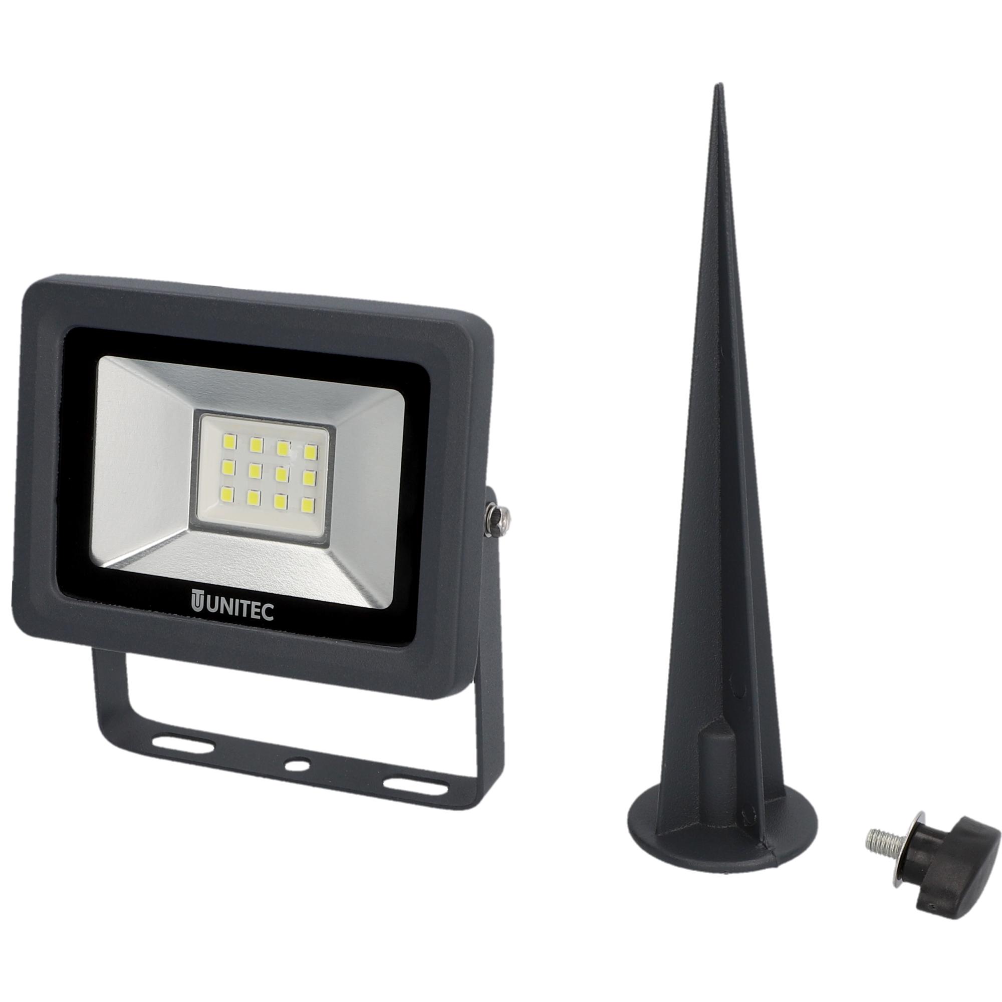 uniTEC LED-Strahler mit Erdspieß 10 W, 6500 K, 850 lm, IP65