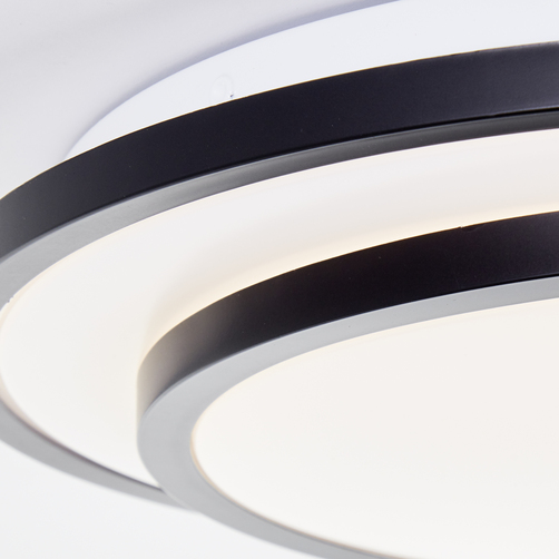 brelight LED-Deckenleuchte Luciano Ø 34 cm, 24 W, Schwarz/Weiß