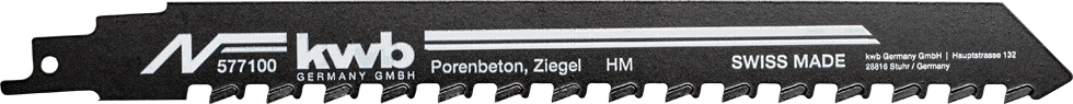 kwb Gasbetonsägeblätter 240/215 mm, für Steinbearbeitung, HM-bestückt, grob