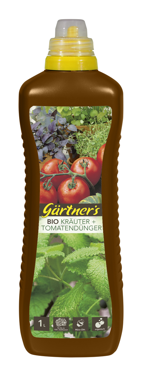 Gärtner's Bio Kräuter + Tomatendünger 1 Liter