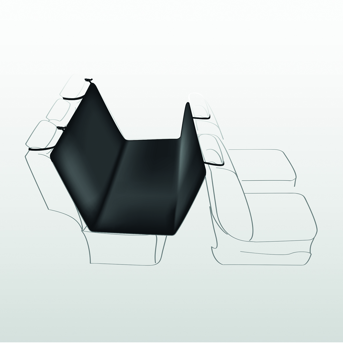 Trixie Auto-Schondecke, 1,40 × 1,45 m, schwarz/beige