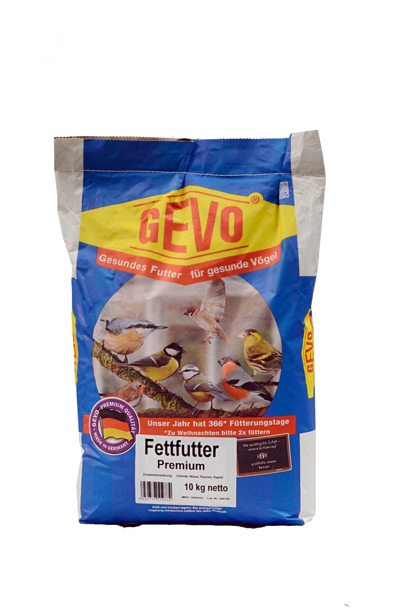 GEVO-Fettfutter Premium 10 kg, hoher Haferflocken- und Fettanteil