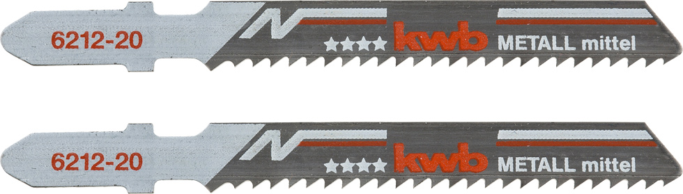 kwb Stichsägeblätter 77/50 mm, für Metallbearbeitung, BIM, Einnockenschaft, mittel