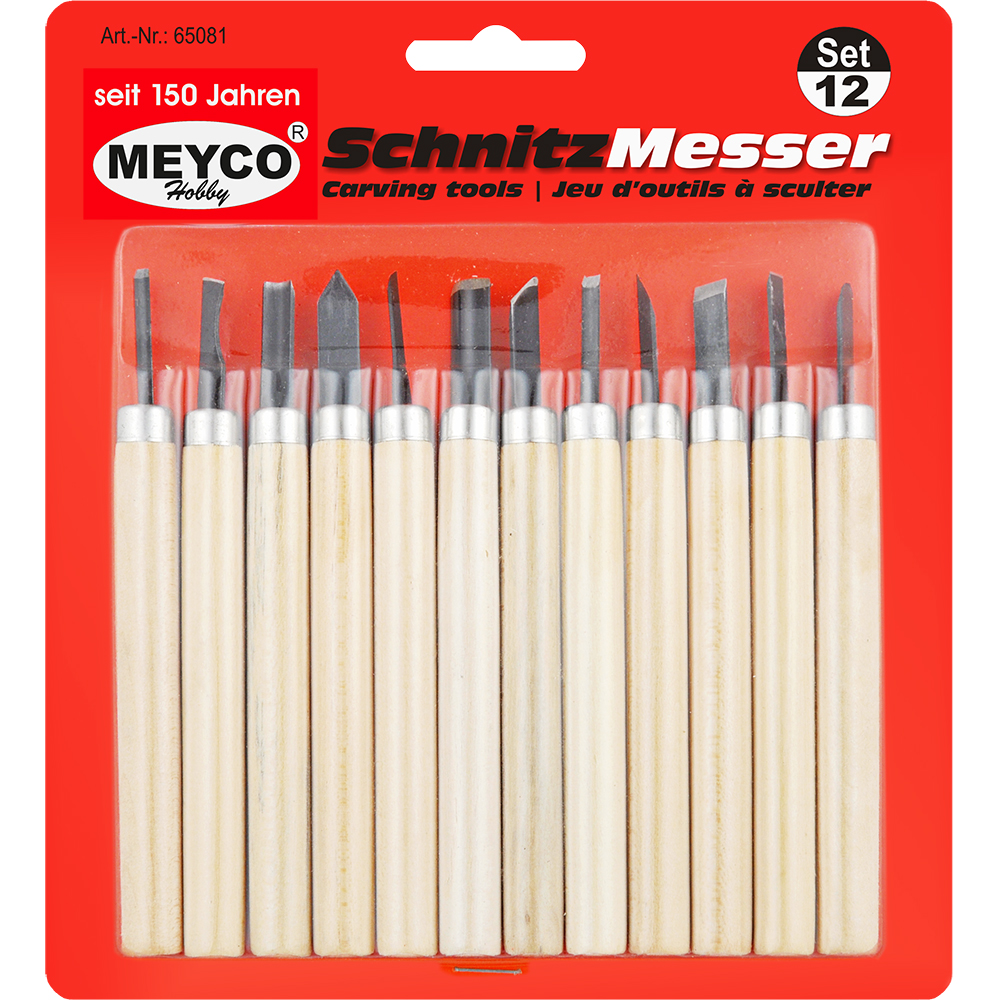 MEYCO® Hobby Schnitzmesser-Set, 12-Teilig