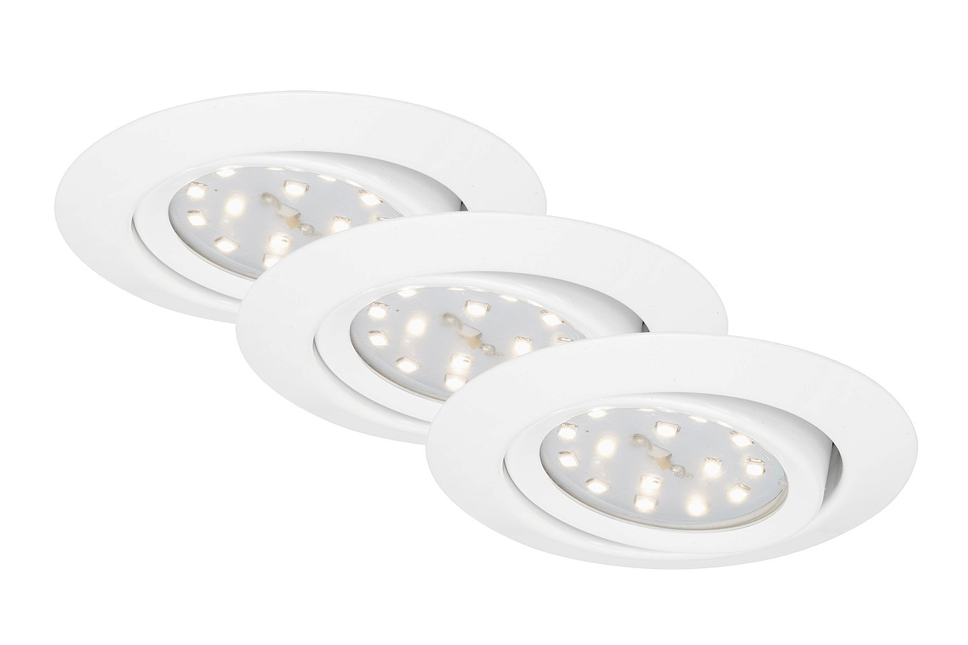 LED Einbauleuchte 3er-Set, Ø 8,2cm, 3W, Weiß