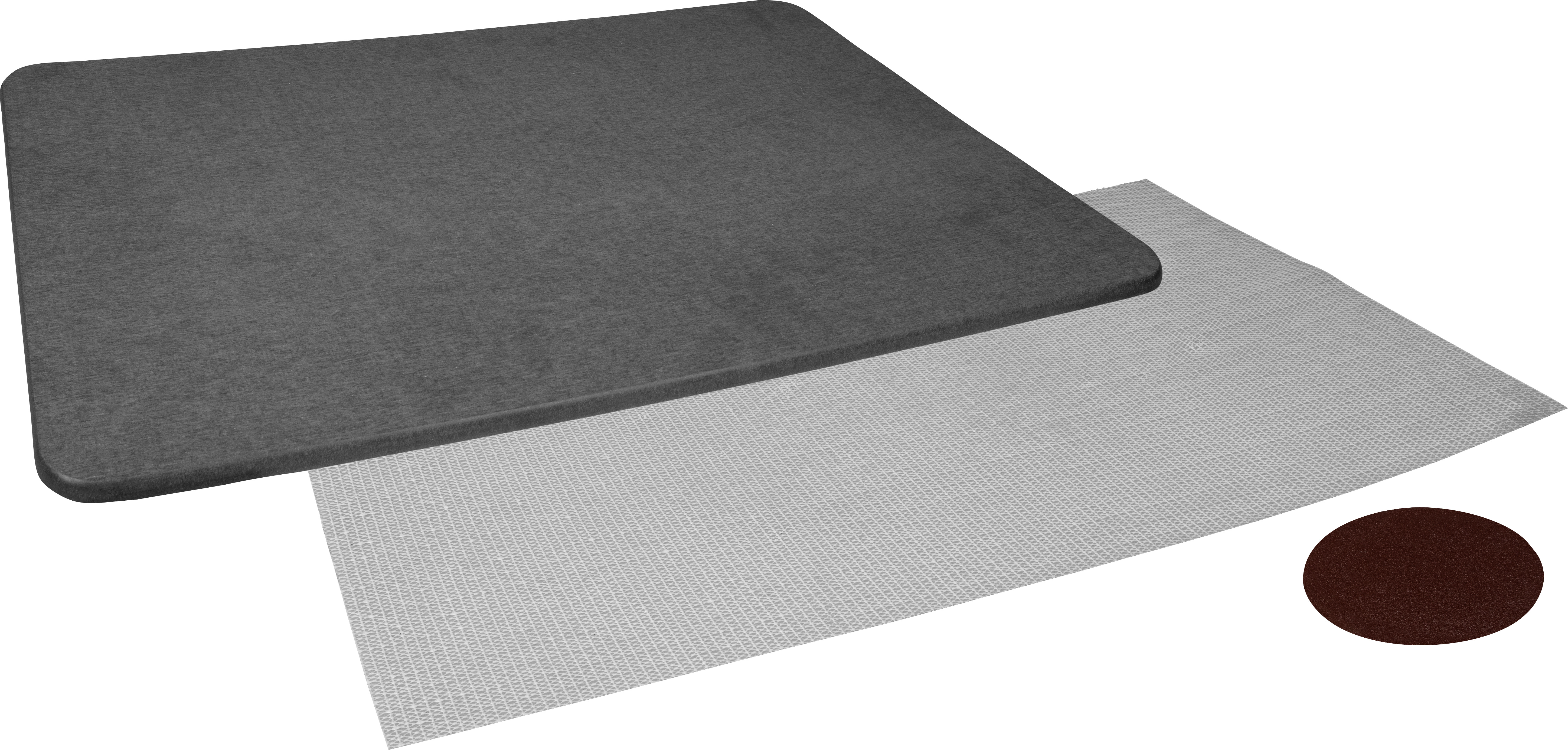 Cornat Badematte aus Kieselgur 60 × 39 × 1 cm, Grau