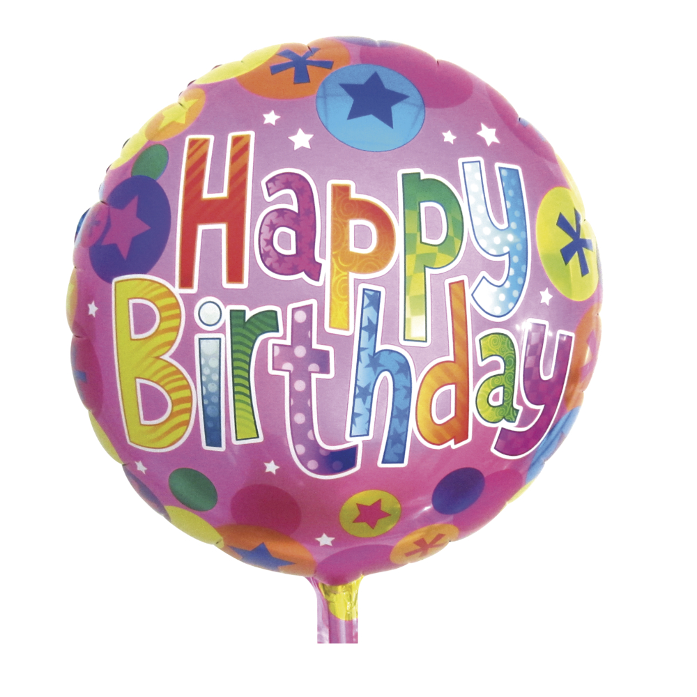 Rayher® Folienballon "Happy Birthday" Ø 46 cm