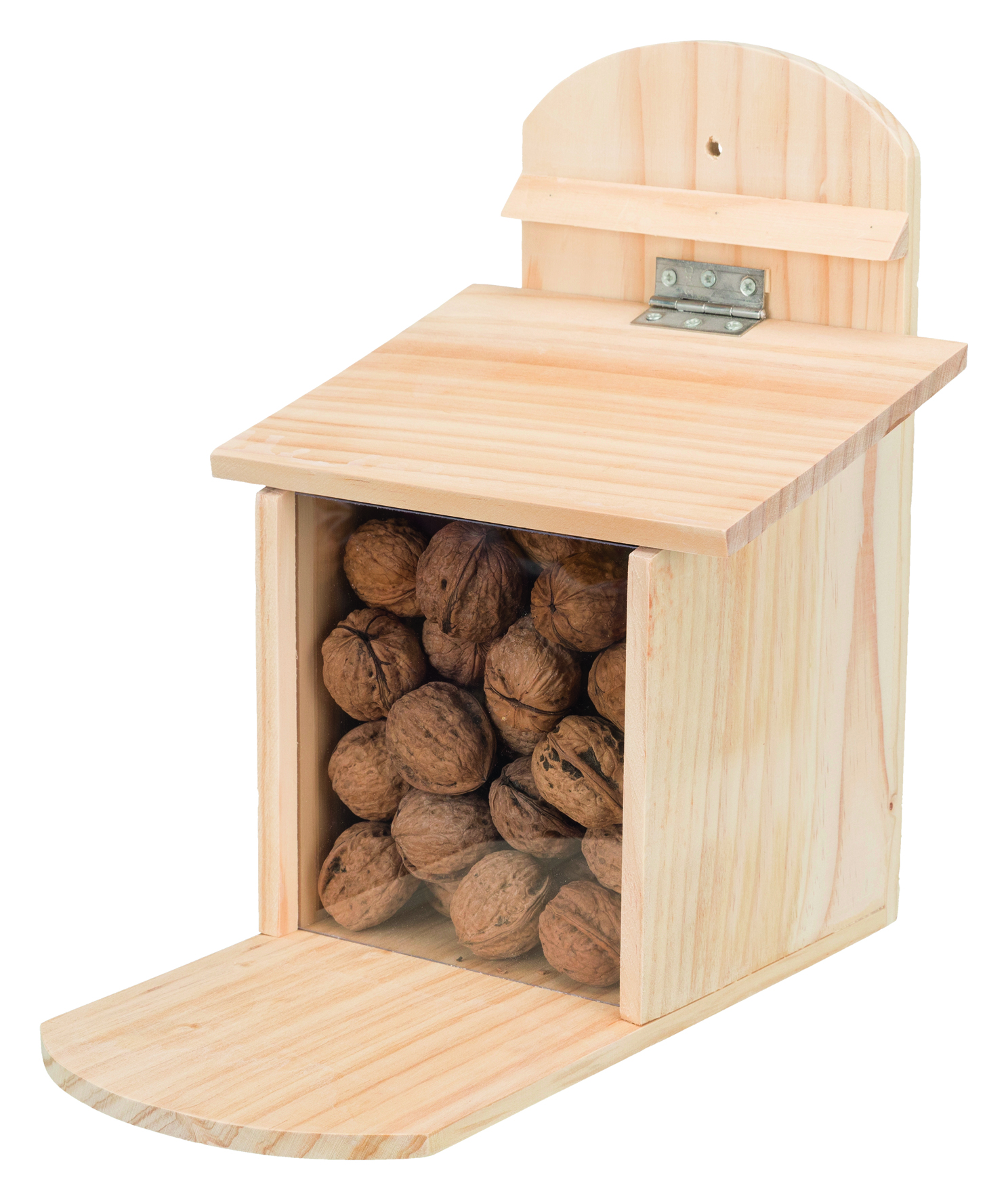 Futterstation für Eichhörnchen aus Kiefernholz, 20 × 30 × 30 cm