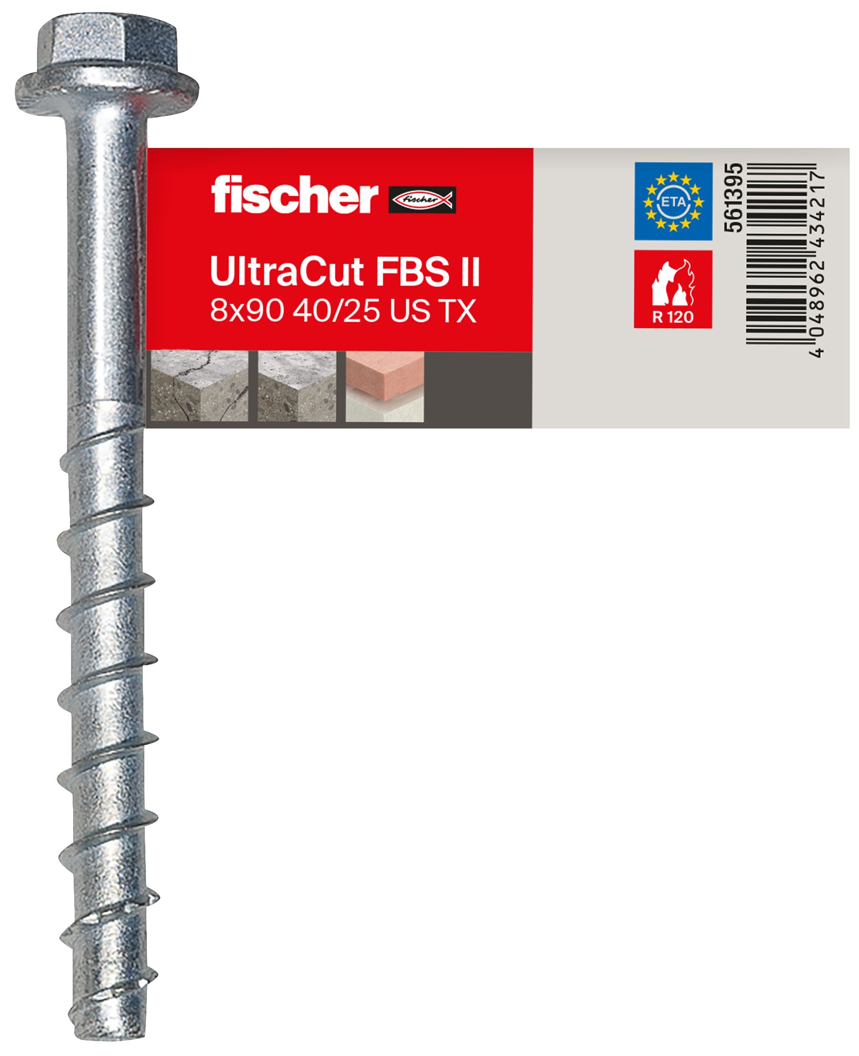 fischer Betonschraube UltraCut FBS II 8 x 90 40/25 US TX E