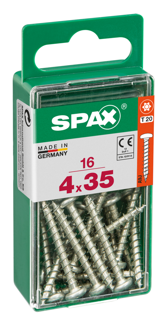 SPAX® Universalschraube Halbrundkopf T-STAR plus® Vollgewinde 4x20 mm 20 Stück
