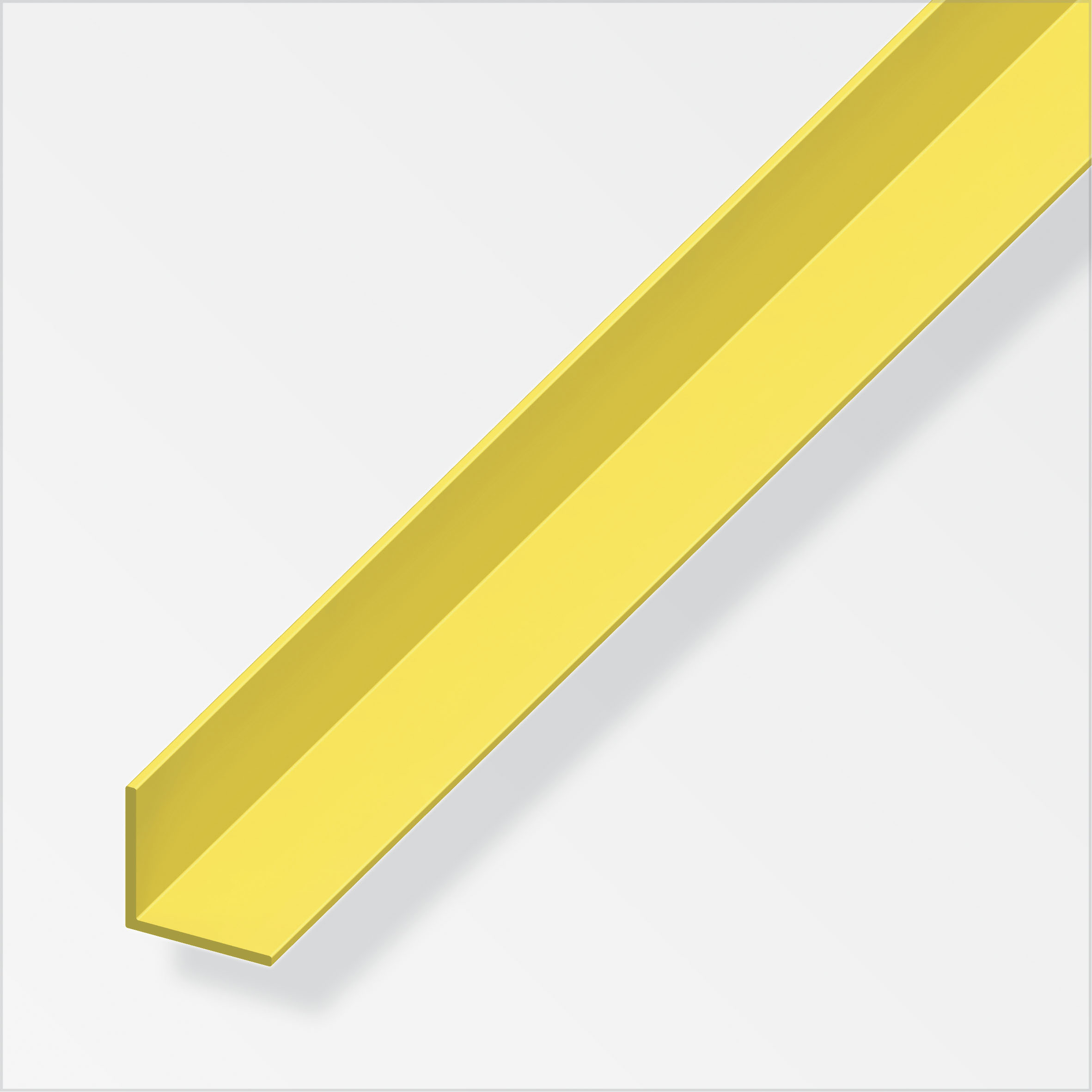 alfer® Winkel gleichschenklig, Messing massiv 1 m, 20 × 20 × 1 mm