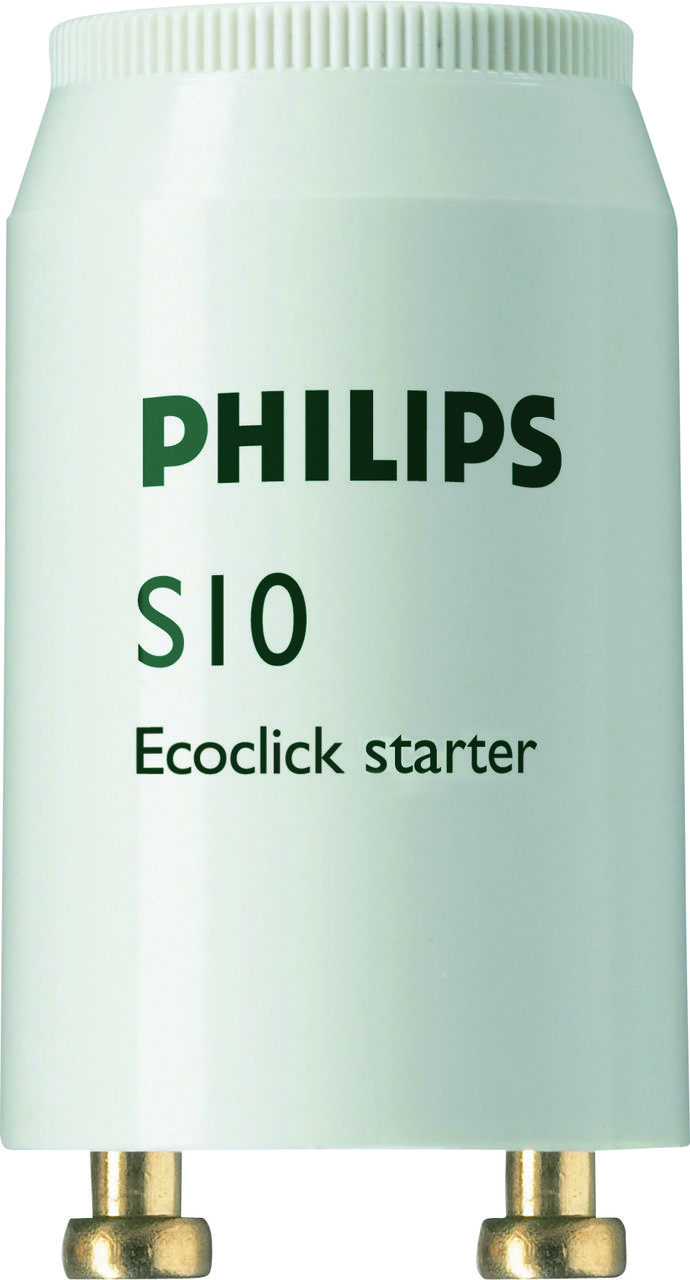 PHILIPS Starter Ecoclick S10 für Leuchtstoffröhren, 4 - 65 W, 2 Stück