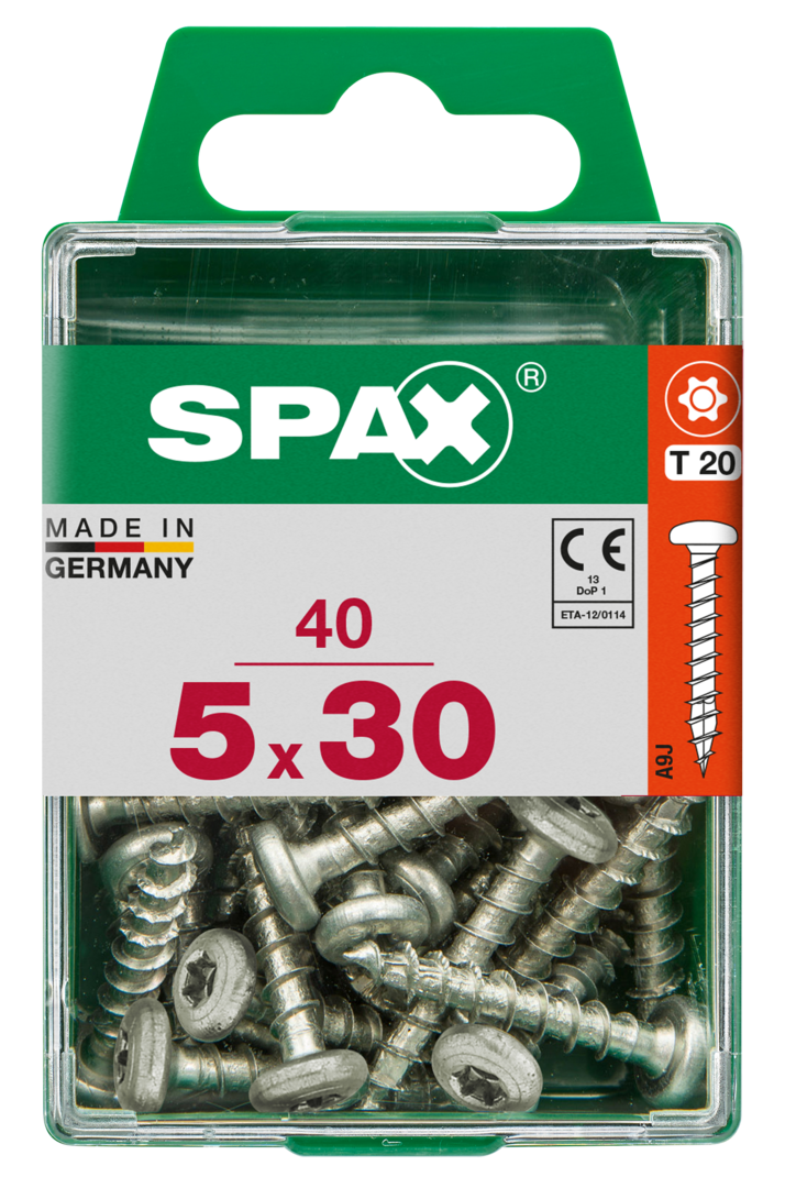 SPAX® Universalschraube Halbrundkopf T-STAR plus® Vollgewinde 5x30 mm 40 Stück