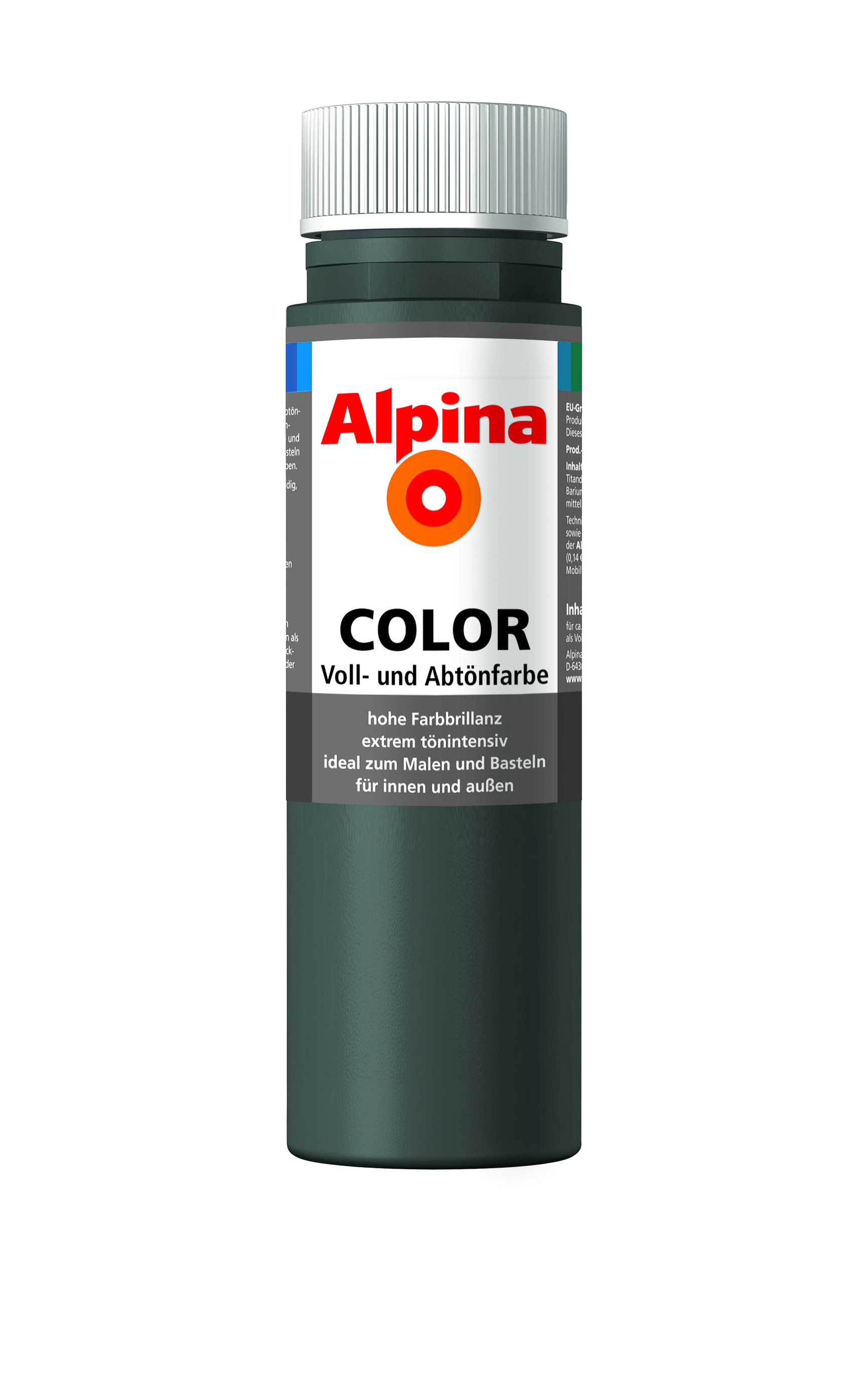 Alpina COLOR Voll- und Abtönfarbe - Dark Grey 250 ml, seidenmatt