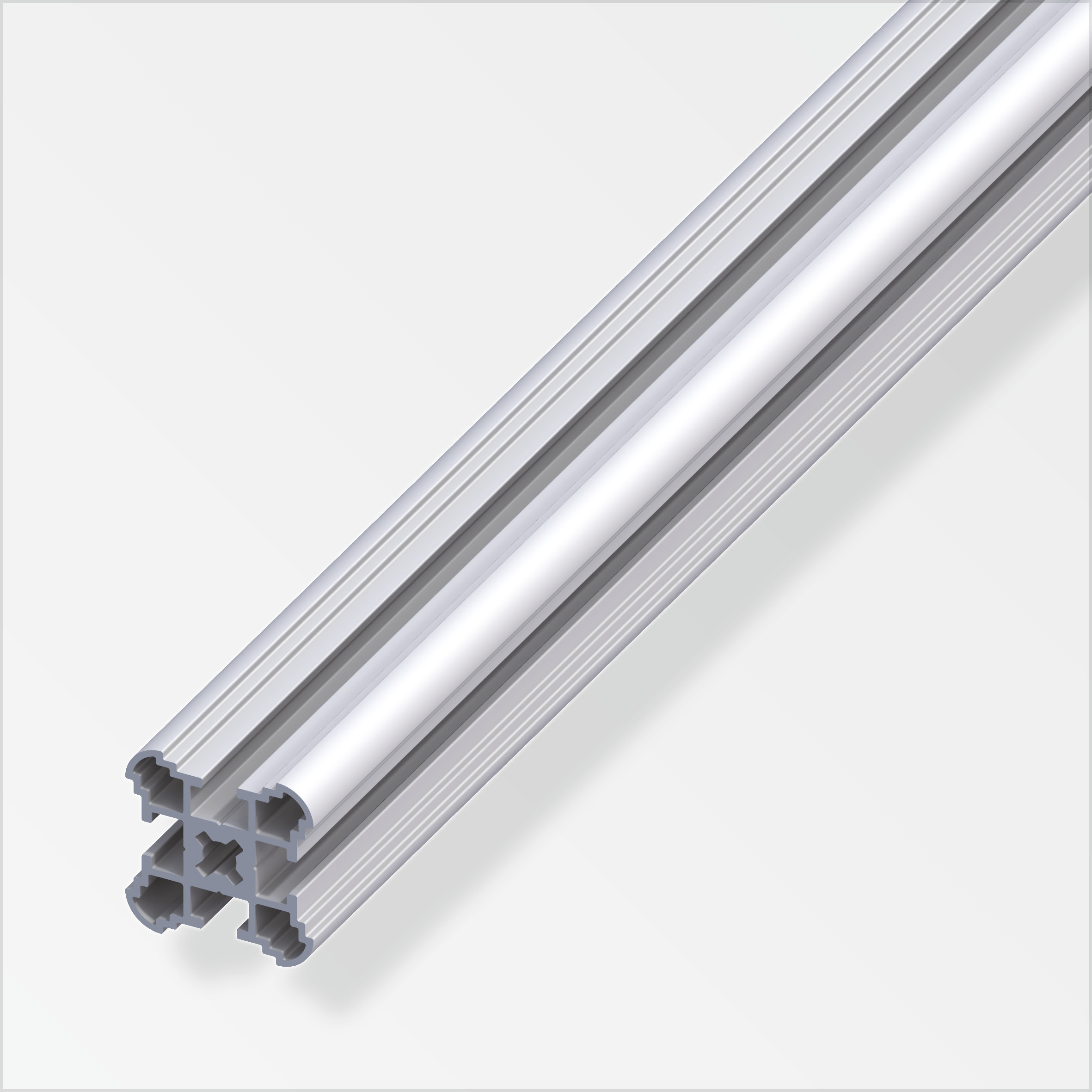 coaxis® Säulenprofil Alu eloxiert, Silber 2,5 m, 27,5 mm