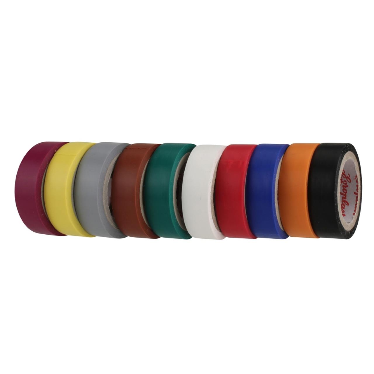COROPLAST Isolierband farbig sortiert, 3,3 m,  10 Rollen