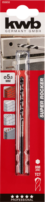 kwb SUPER ROCKER® Beton- und Steinbohrer 100/45 mm, ø 5.0 mm
