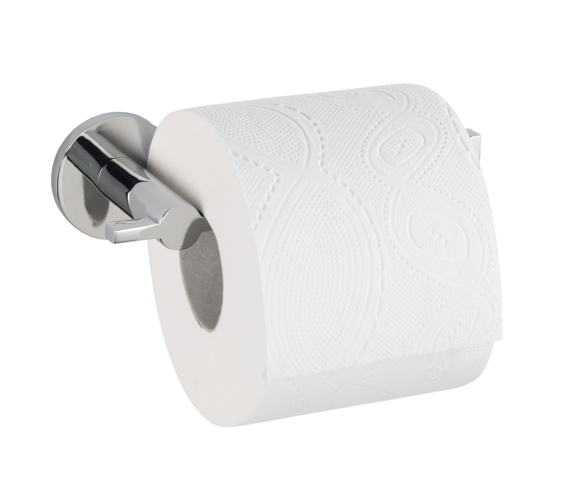 Wenko UV-Loc® Toilettenpapierhalter Isera 15,5 x 5 x 7,5 cm, ohne Deckel, silber glänzend. Befestigen ohne bohren