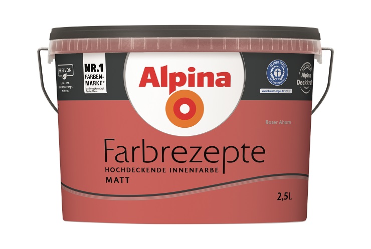 Alpina Farbrezepte - Roter Ahorn 2,5 Liter, matt