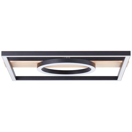 brelight LED-Deckenleuchte Maureen 42 × 40 cm, 24 W, Schwarz/Holz
