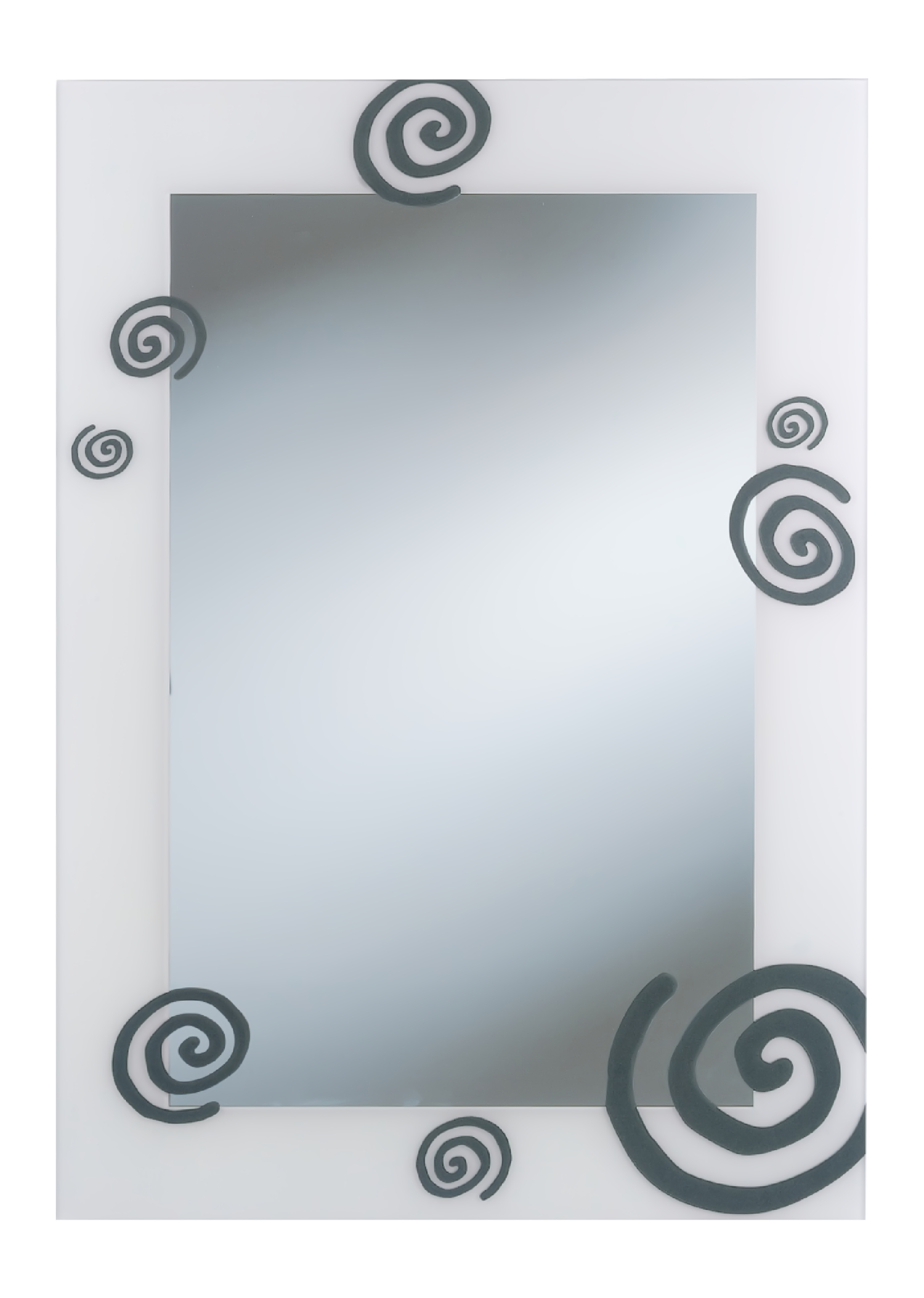 Siebdruckspiegel Realto 50 X 70 cm, anthrazit, incl. Aufhängung