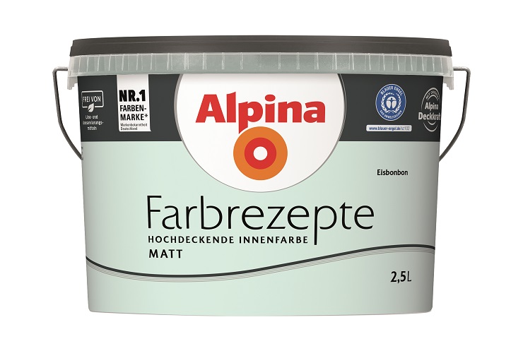 Alpina Farbrezepte - Eisbonbon 2,5 Liter, matt