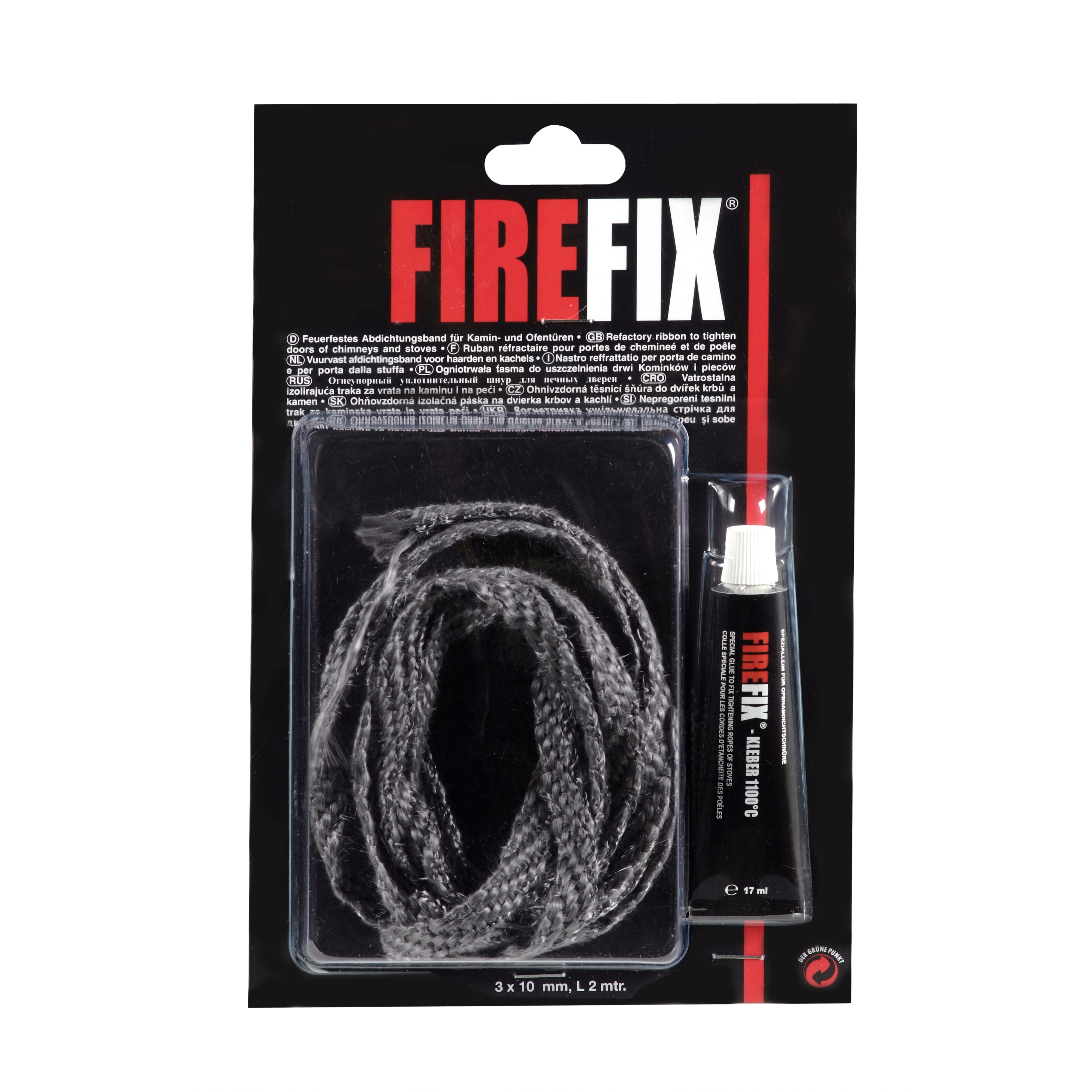 FIREFIX® Abdichtungsflachband 2 m /10 x 3 mm, inkl. Kleber
