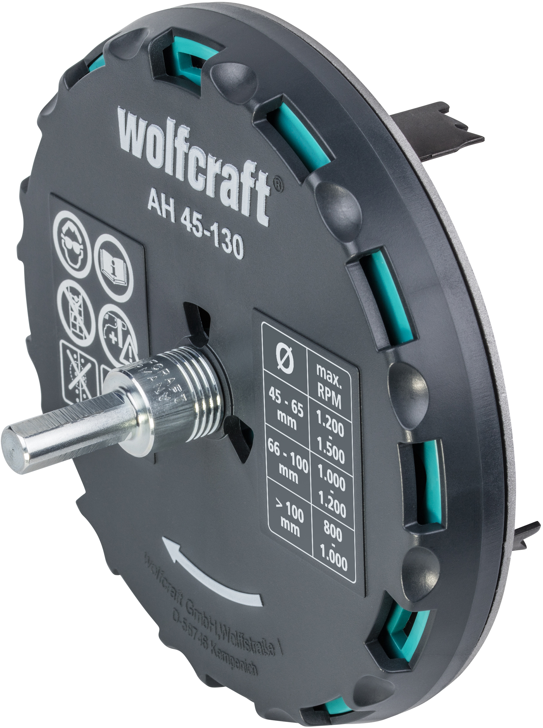 wolfcraft® Lochsäge verstellbar, Ø 45–130 mm