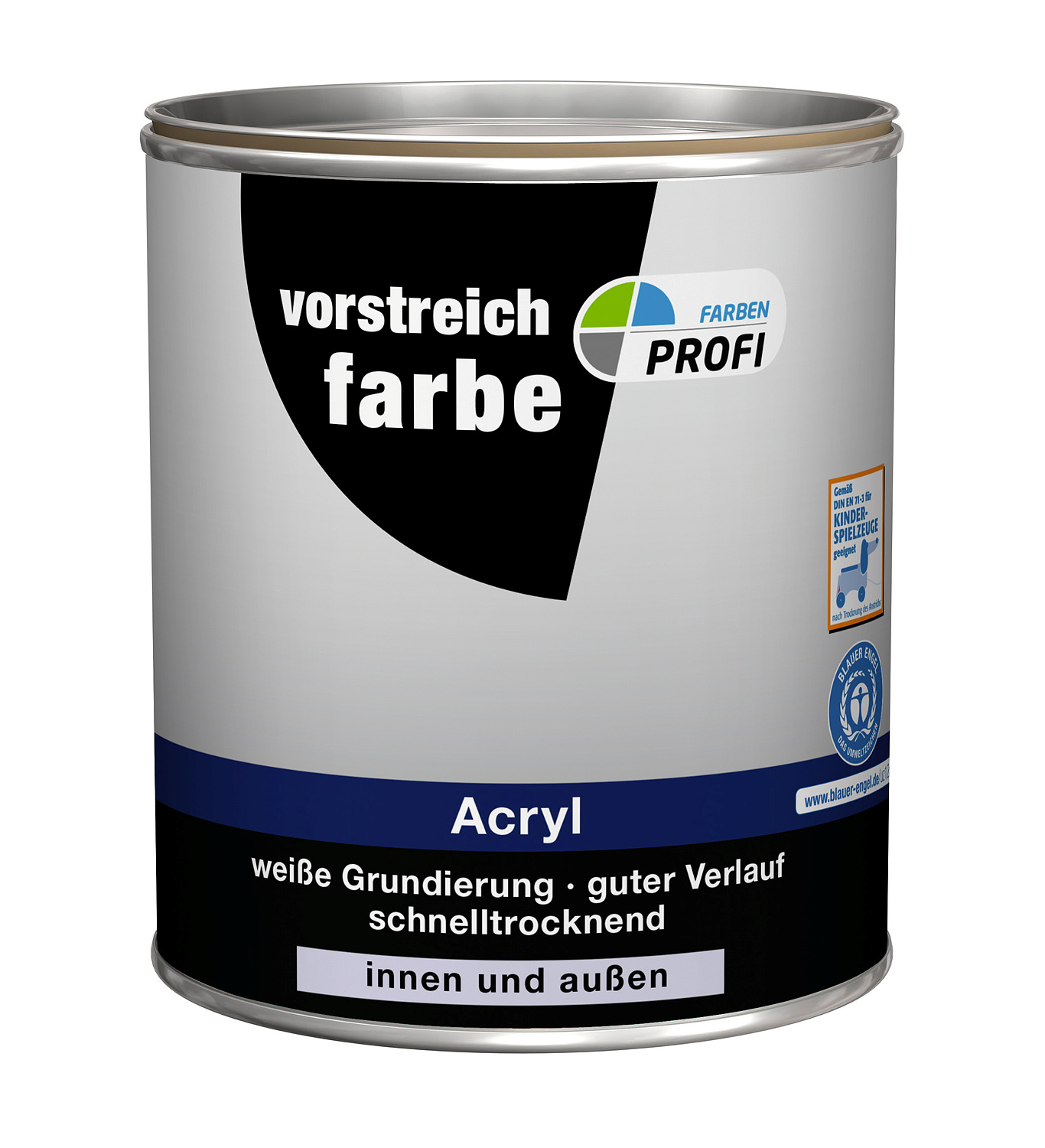 PROFI Acryl Vorstreichfarbe Weiß 2,5 Liter