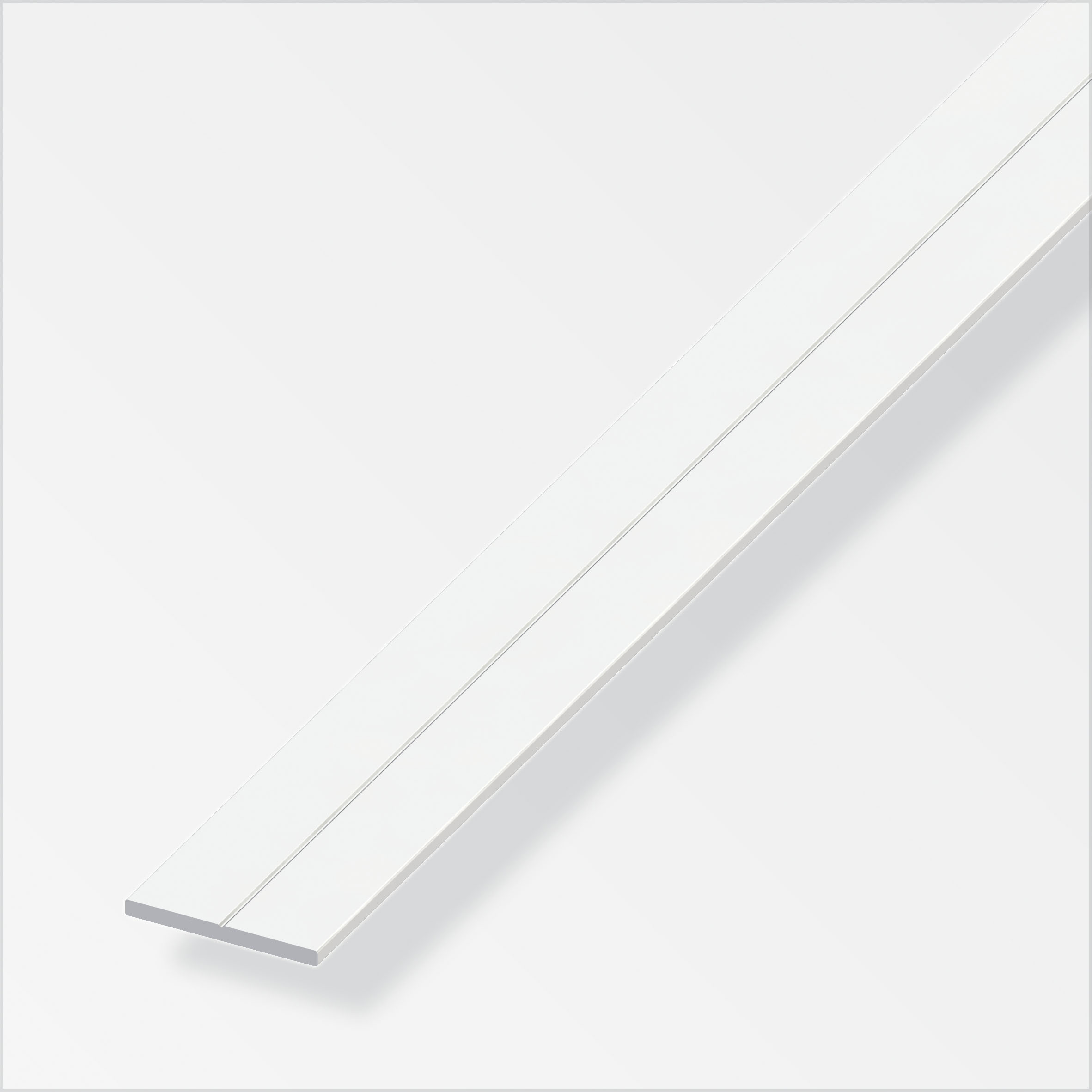 combitech® Flachstange Kunststoff, Weiß 1 m, 19,5 × 2 mm