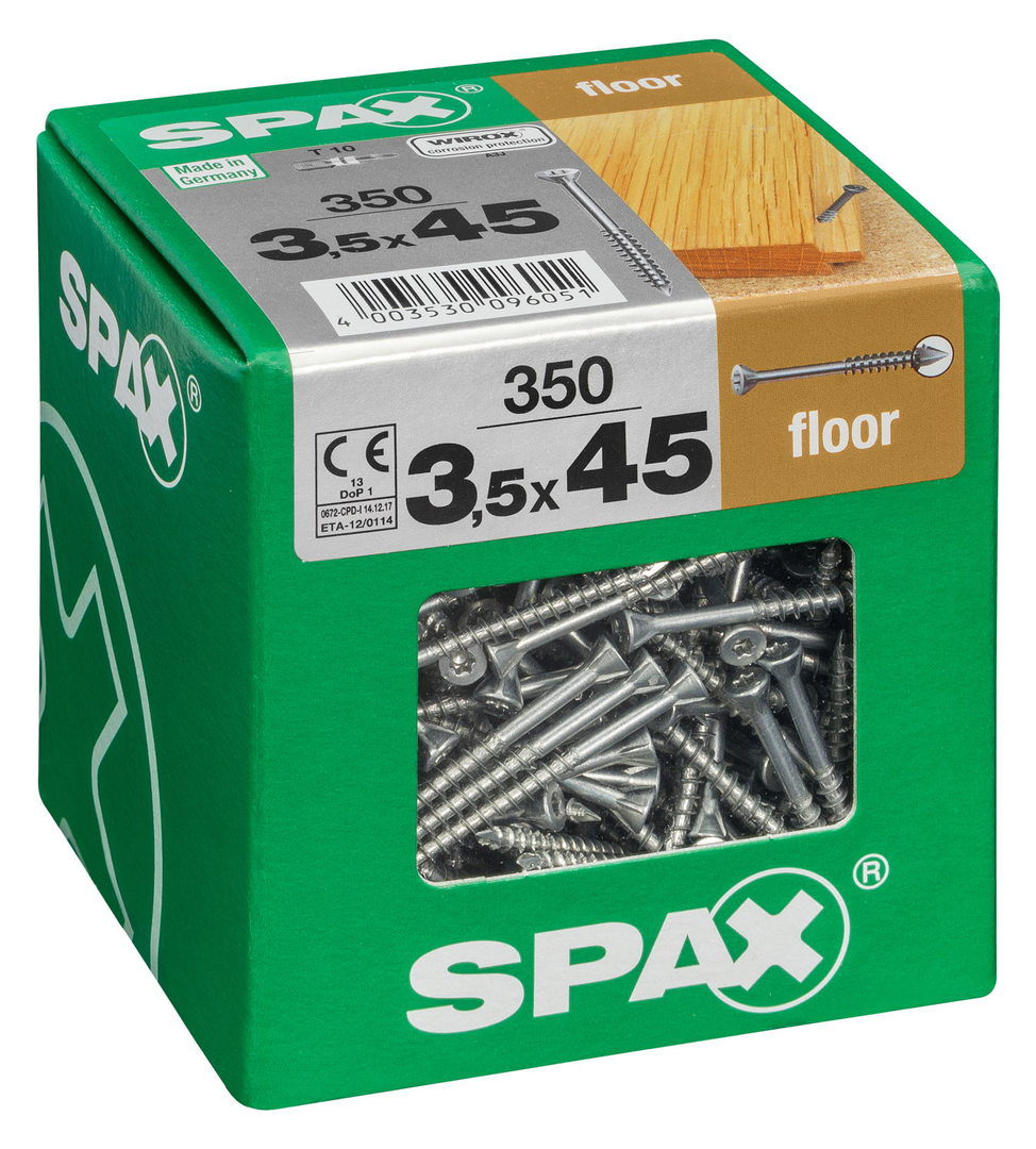 SPAX® Dielenschraube Senkkopf T-STAR plus® Teilgewinde 3,5x45 mm 350 Stück