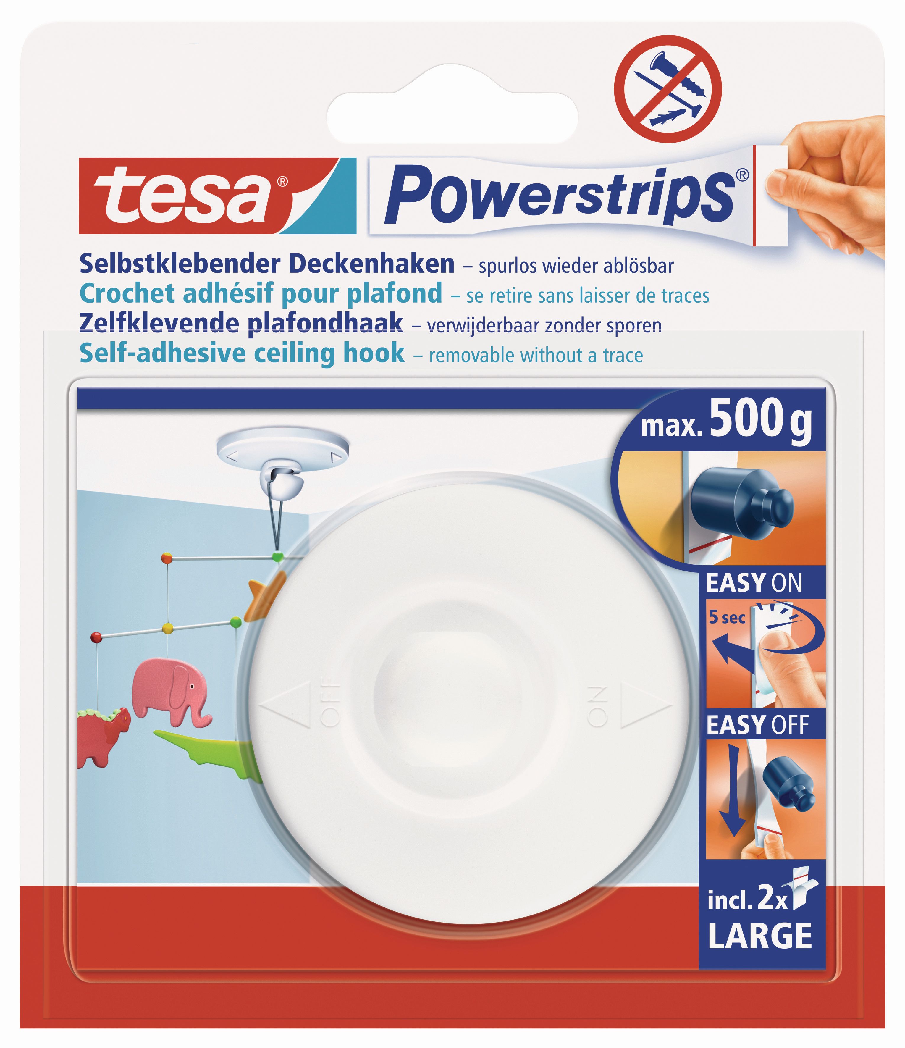 tesa Powerstrips® Deckenhaken (500 g)