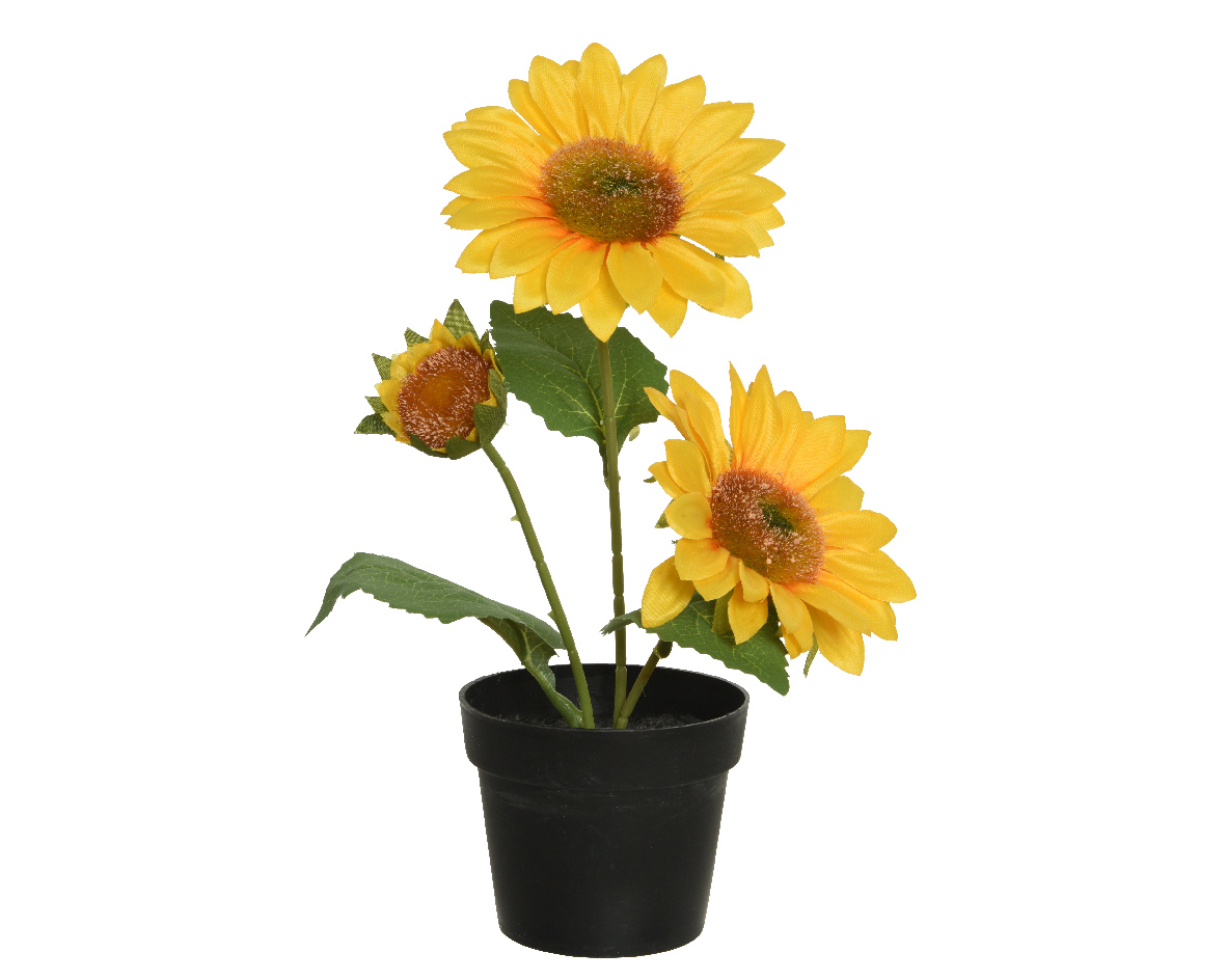 Kaemingk Kunstblume Sonnenblumen im Topf, 24 cm