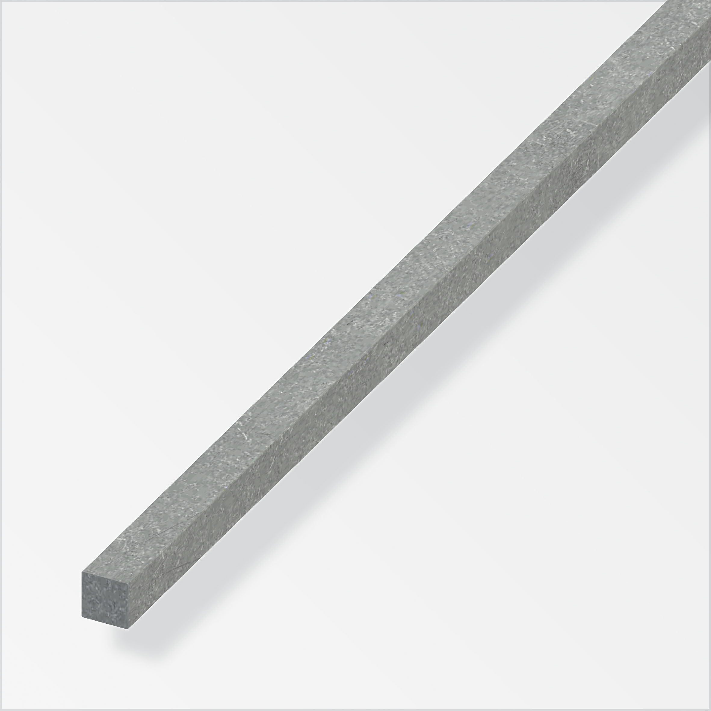 alfer® Vierkantstange Stahl gezogen, Stahlgrau 1 m, 7 × 7 mm