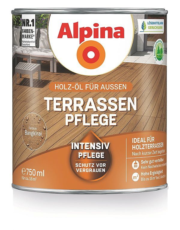 Alpina Terrassen-Pflege Holzöl - Bangkirai 750 ml