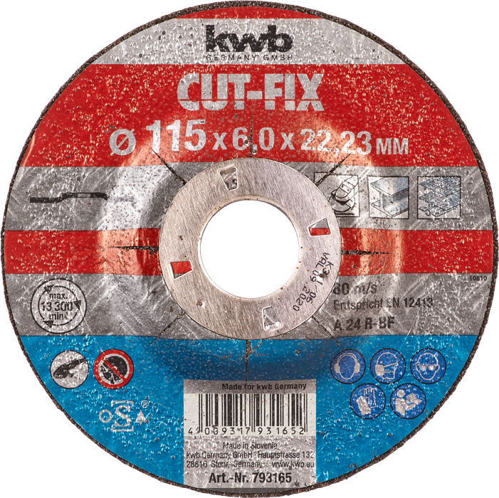 kwb CUT-FIX® Schruppscheiben, Metallbearbeitung, ø 115 x 22 mm
